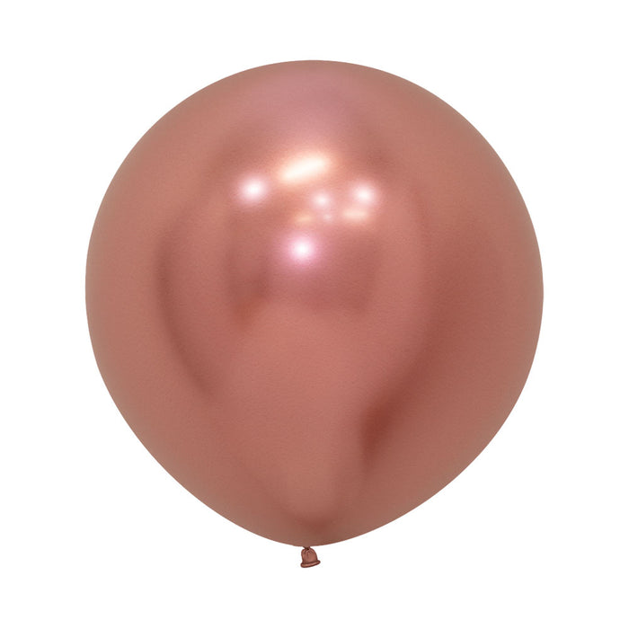 Globo Dorado Rosa Reflex Esfera R24 x 3 Unidades Sempertex