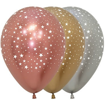 Globo Reflex Surtido Deluxe Infinity Estrellas R5 X 50 unidades Sempertex