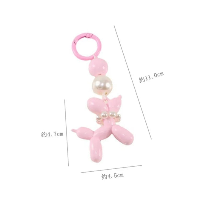 Llavero Balloon Dog Azul Perlas x 1