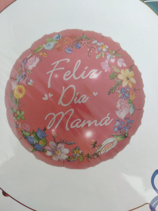 Globo Metalizado Feliz Dia Mamá 18" Ref. 31