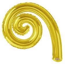 Globo Kurly Espiral Dorado 17" Festella