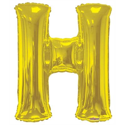 Globo Letra "H" Dorado 16"
