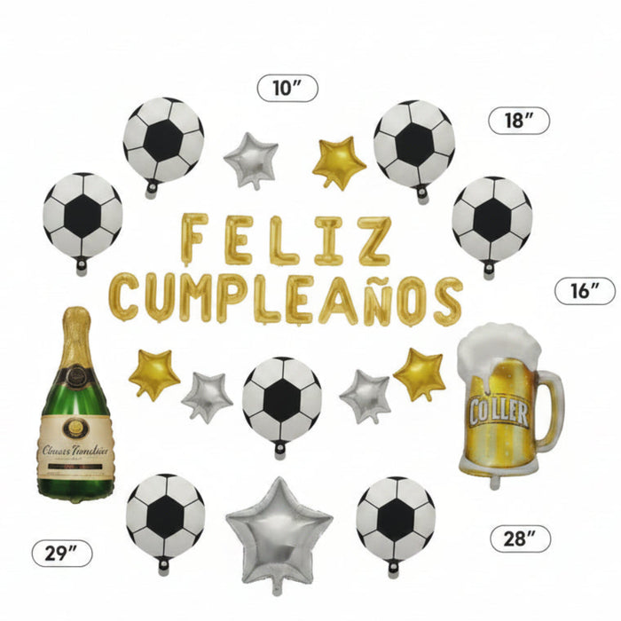 Kit para decoracion de fiesta con tematica de Futbol