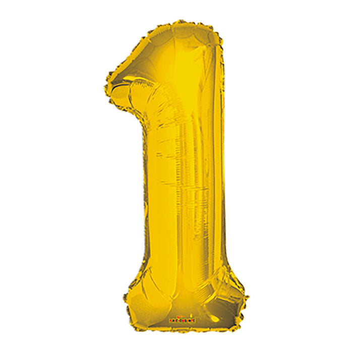 Globo Metalizado # 1 Dorado Mate  32" Sempertex