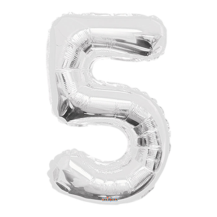 Globo Metalizado # 5 Plateado 25" Sempertex