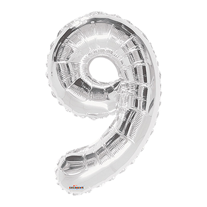 Globo Metalizado # 9 Plateado 14" Sempertex